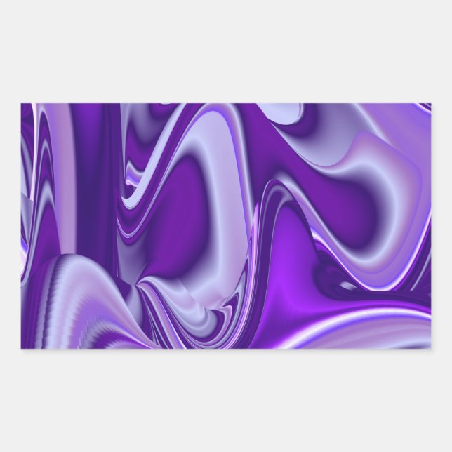 Pegatina Rectangular Sueños del arcoiris de flores moradas (Anverso)