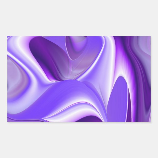 Pegatina Rectangular Sueños del arcoiris de flores moradas (Anverso)