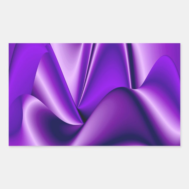 Pegatina Rectangular Sueños del arcoiris de flores moradas (Anverso)