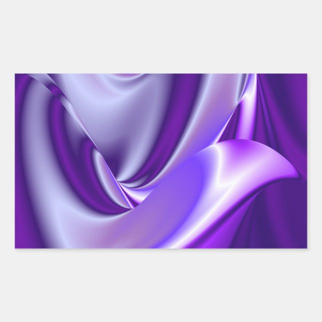 Pegatina Rectangular Sueños del arcoiris de flores moradas (Anverso)