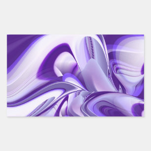 Pegatina Rectangular Sueños del arcoiris de flores moradas