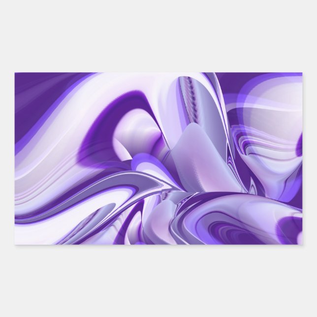 Pegatina Rectangular Sueños del arcoiris de flores moradas (Anverso)