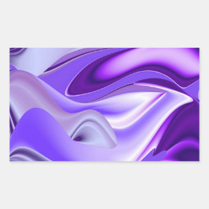Pegatina Rectangular Sueños del arcoiris de flores moradas