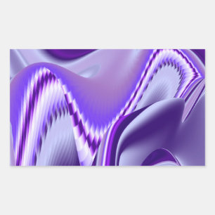 Pegatina Rectangular Sueños del arcoiris de flores moradas