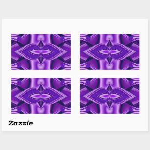 Pegatina Rectangular Sueños del arcoiris de flores moradas