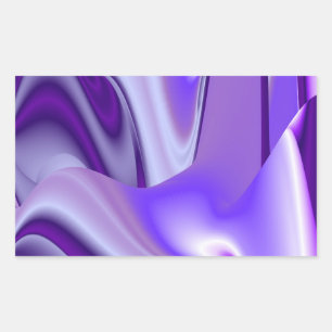 Pegatina Rectangular Sueños del arcoiris de flores moradas