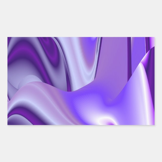 Pegatina Rectangular Sueños del arcoiris de flores moradas (Anverso)