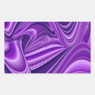 Pegatina Rectangular Sueños del arcoiris de flores moradas