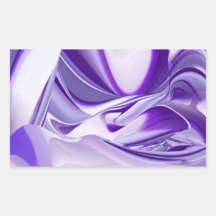 Pegatina Rectangular Sueños del arcoiris de flores moradas