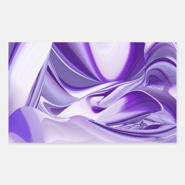 Pegatina Rectangular Sueños del arcoiris de flores moradas (Anverso)