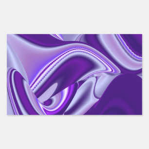 Pegatina Rectangular Sueños del arcoiris de flores moradas