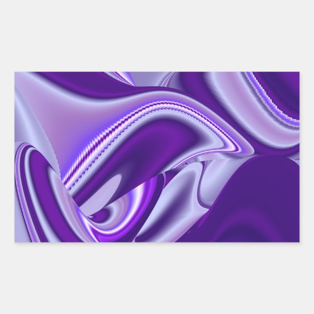 Pegatina Rectangular Sueños del arcoiris de flores moradas (Anverso)
