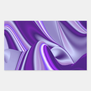 Pegatina Rectangular Sueños del arcoiris de flores moradas