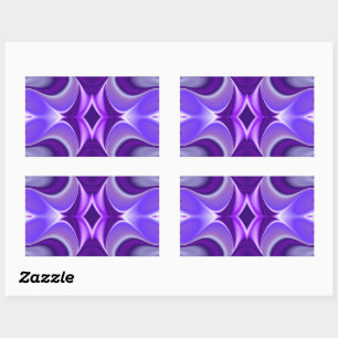Pegatina Rectangular Sueños del arcoiris de flores moradas