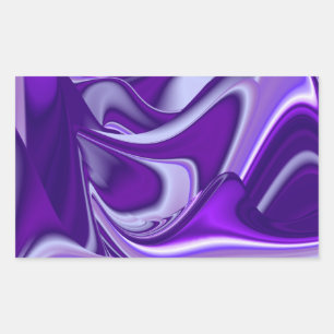 Pegatina Rectangular Sueños del arcoiris de flores moradas
