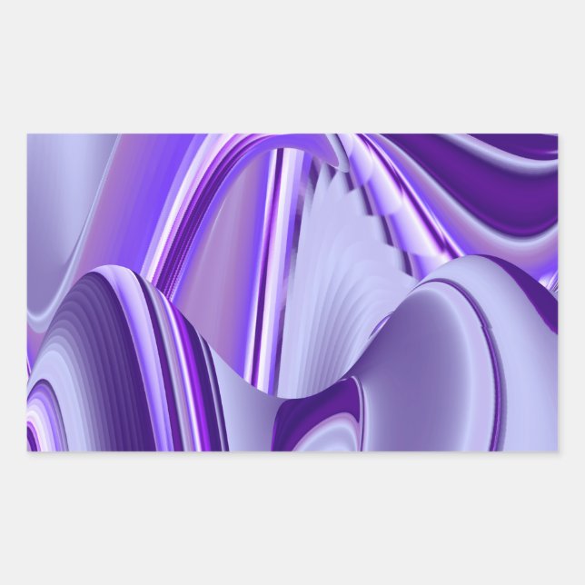 Pegatina Rectangular Sueños del arcoiris de flores moradas (Anverso)