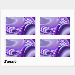 Pegatina Rectangular Sueños del arcoiris de flores moradas