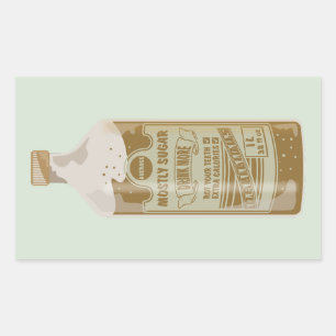 Pegatina Rectangular Sugar para bebidas de Cola