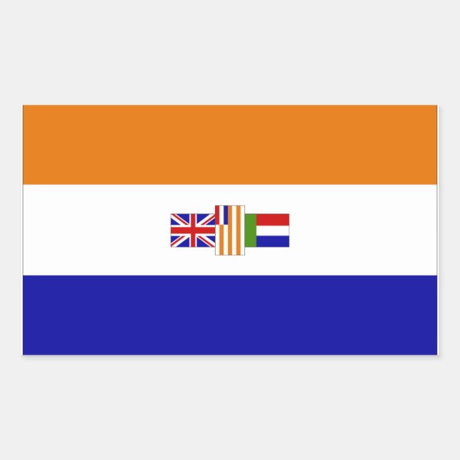 Pegatina Rectangular Suid-Afrika (Anverso)