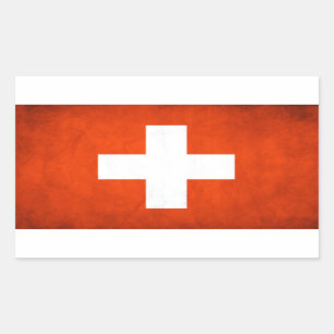 Pegatina Rectangular Suiza