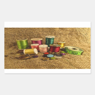 Pegatina Rectangular Suministros de costura