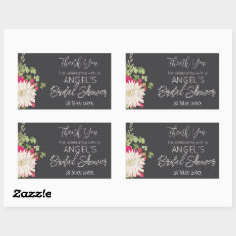 Pegatina Rectangular Summer Floral Garden Bridal Shower