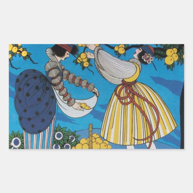PEGATINA RECTANGULAR SUMMER GARDEN (Anverso)