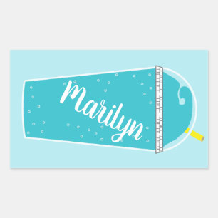 Pegatina Rectangular Summertime Icy Cold Drink Pegatinas personalizados