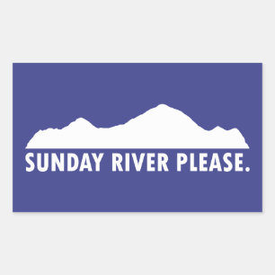 Pegatina Rectangular Sunday River Maine Por favor