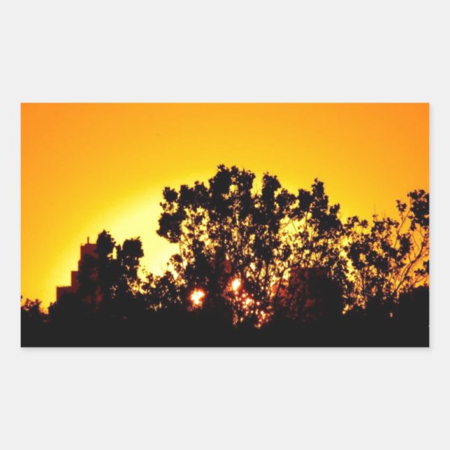 Pegatina Rectangular Sunrise (Anverso)
