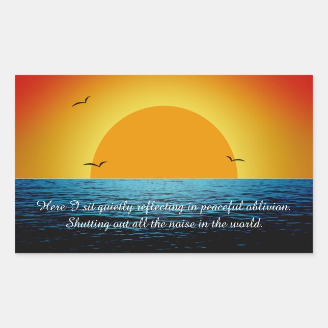 Pegatina Rectangular Sunset Soul (Anverso)