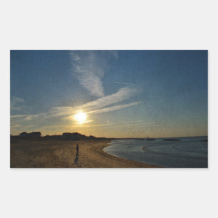 Pegatina Rectangular Sunset texturizado por Shirley Taylor