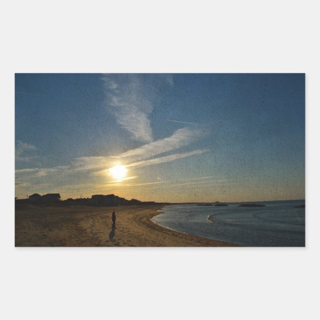 Pegatina Rectangular Sunset texturizado por Shirley Taylor (Anverso)