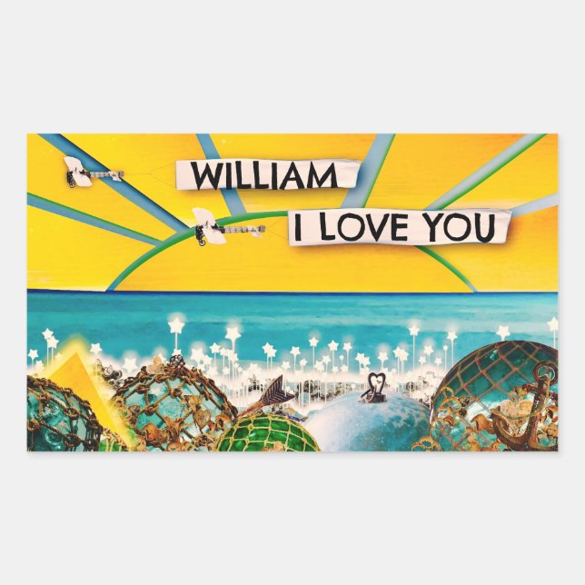 PEGATINA RECTANGULAR SUNSHINE BANNER (Anverso)