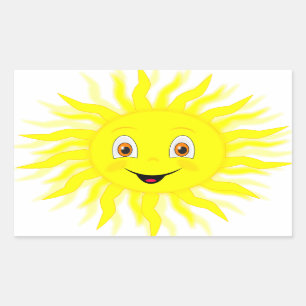 Pegatina Rectangular Sunshine Happy Face