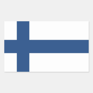 PEGATINA RECTANGULAR SUOMI FINLAND FLAG