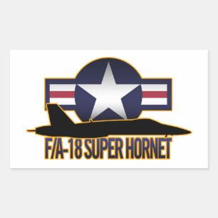 Pegatina Rectangular Super Cuerno F/A-18