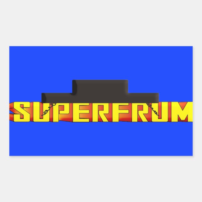 Pegatina Rectangular Super Frum (Anverso)