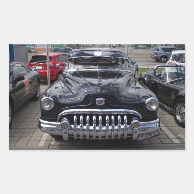 Pegatina Rectangular Super Ocho en Buick 1950 (Anverso)