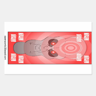 Pegatina Rectangular ¡Super U. Alien Ghost Pegatinas!