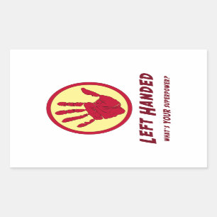 Pegatina Rectangular Superpoder zurdo