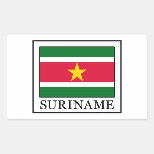 Pegatina Rectangular Surinam