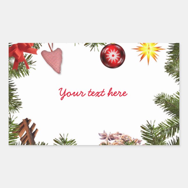 Pegatina Rectangular Sus deseos (Anverso)