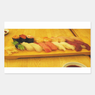 Pegatina Rectangular Sushi 寿 司