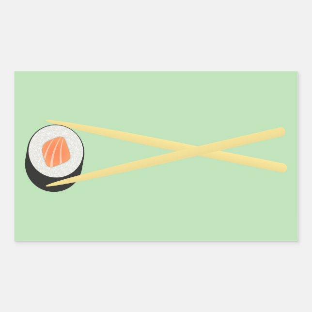 Pegatina Rectangular Sushi perfecto I (Anverso)