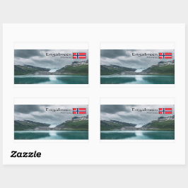 Pegatina Rectangular Svartisen Glacier Noruega Souvenir