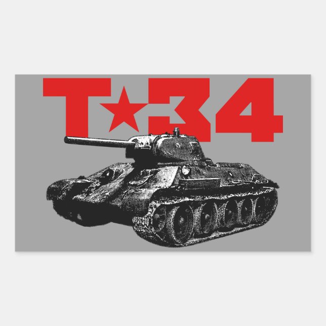 PEGATINA RECTANGULAR T-34 (Anverso)