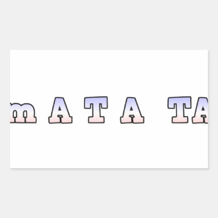 PEGATINA RECTANGULAR T FRANCIA HAKUNA MATATA AZUL BLANCO ROJO COLORES D