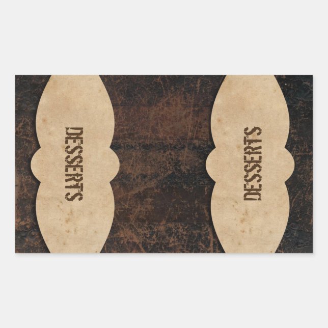 Pegatina Rectangular Tabletas de unión con aspecto de cuero espumoso (Anverso)