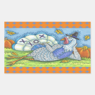 PEGATINA RECTANGULAR TAC TIC TOTAL TURQUÍA, PEGATINAS DE AGRADECIMIENTO